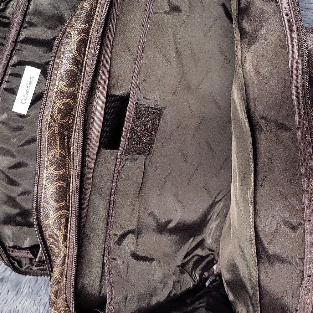 Calvin Klein Dark Brown Monogram Briefcase - Picture 5 of 9